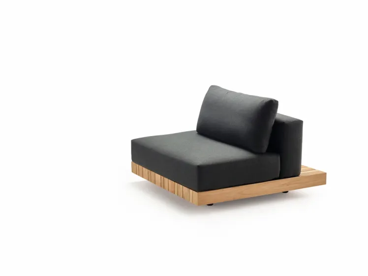 Gartenstuhl SOLPURI �PLATEAU Loungem�bel-Anbaumodul L�, Teakholz-Untergestell